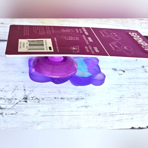 Spinpop Fidget Purple Pink Matte Teddy Gummy Bear Popsocket Shine Shifting - Picture 6 of 9